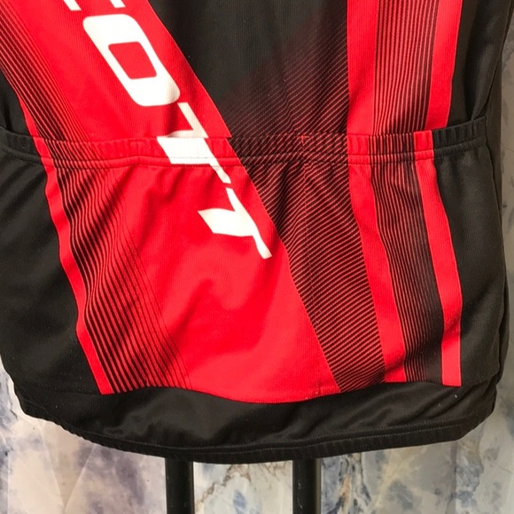 Scott 1/4 zipper 3 back pockets bike jersey - Picture 3 of 9